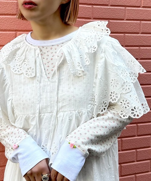 Alley Tokyo tシャツ 花柄ワッフルロンT レディース : ZOZOTOWN Yahoo