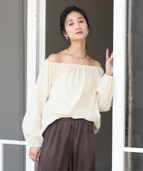 ur's ラッシュガード オフショルダーボリュームスリーブトップス