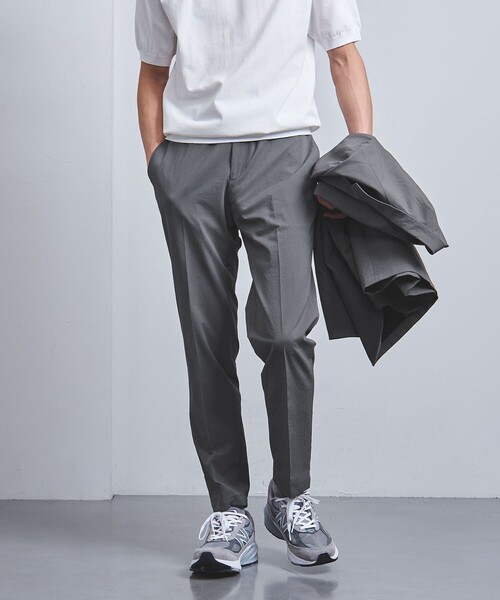 未使用⭐︎UNITED ARROWS 現行品 スラブ ノーカラー パンツスーツ 未使用⭐︎UNITED ARROWS 現行品 スラブ ノーカラー パンツ