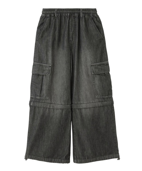 X-girl ジーンズ デニム デニムパンツ FADED 2WAY WIDE LEG