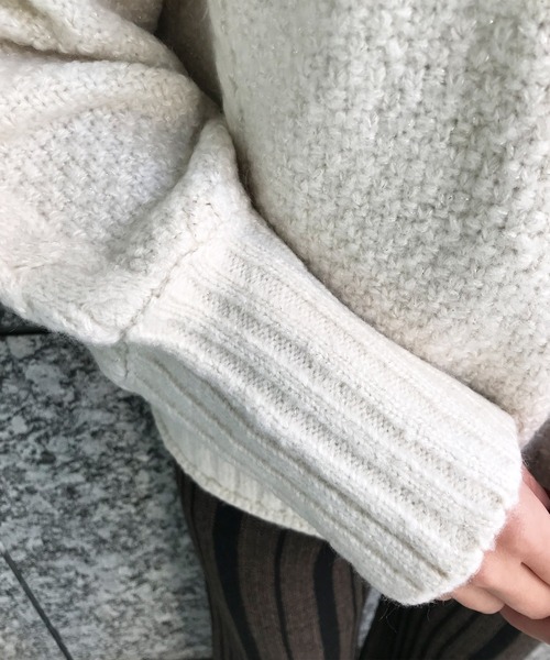 「Adam et Rope' Le Magasin」 長袖ニット FREE キナリ レディース_画像3