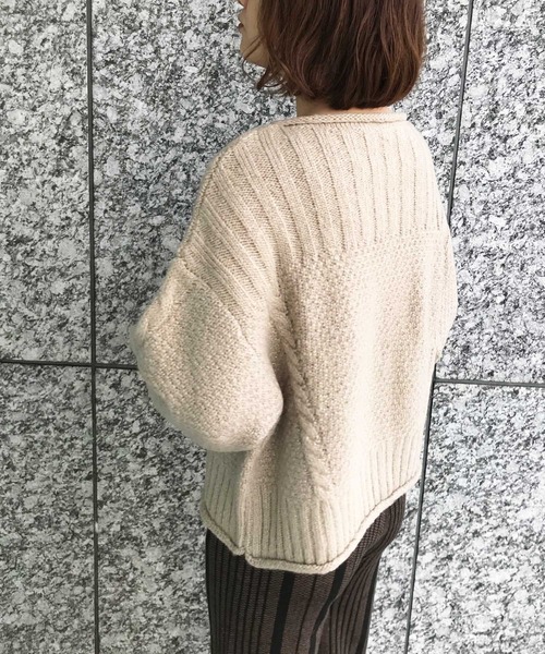 「Adam et Rope' Le Magasin」 長袖ニット FREE キナリ レディース_画像5