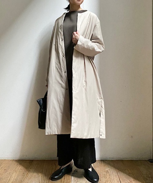 プランテーション　薄手ロングコート　ベージュ Plantation（プランテーション） ダウンコート M size ベージュ