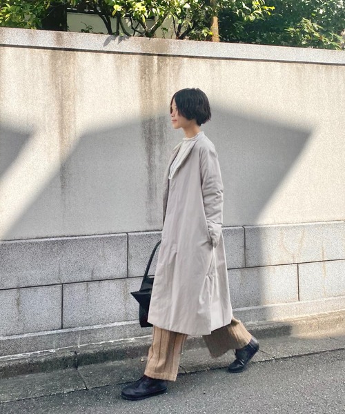 プランテーション　薄手ロングコート　ベージュ Plantation（プランテーション） ダウンコート M size ベージュ