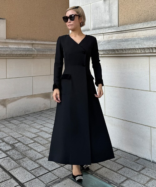 JENNE 長袖ワンピース S JENNE」 長袖ワンピース MEDIUM ブラック レディース : ZOZOTOWN Yahoo