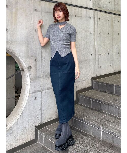 CHUCUCHU カモジーンズスカート MURUA（ムルーア） デニムスカート マルチウェイZIPデニムスカート