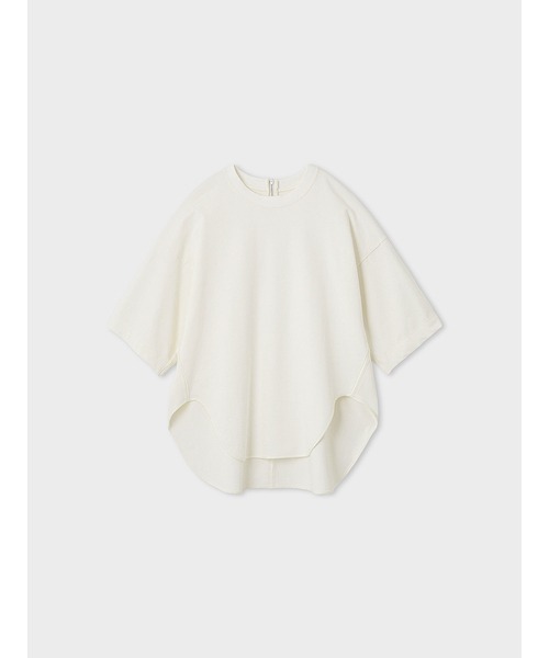 ミースロエ　サテン切り替えカットソートップス　ホワイト　半袖Tシャツ　タグ付き MIESROHE（ミースロエ） tシャツ サテン切り替えカットソートップス