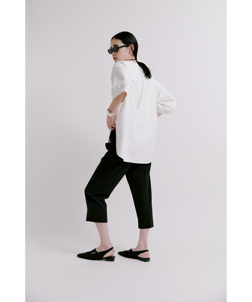 MIESROHE（ミースロエ） tシャツ サテン切り替えカットソートップス