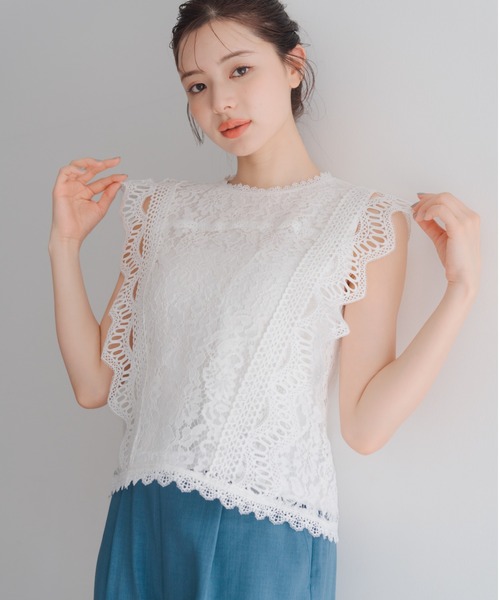 MISCH MASCH（ミッシュマッシュ） ブラウス シャツ 総レースブラウス