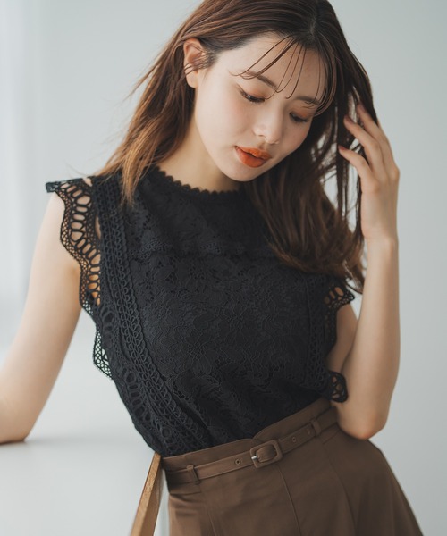 ブラウス シャツ 2025春夏新作 襟レースブラウス レディース MISCH MASCH ブラウス シャツ 2025春夏新作 襟レースブラウス