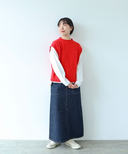 PAR ICI（パーリッシィ） ベスト ジレ シルクコットン ホール