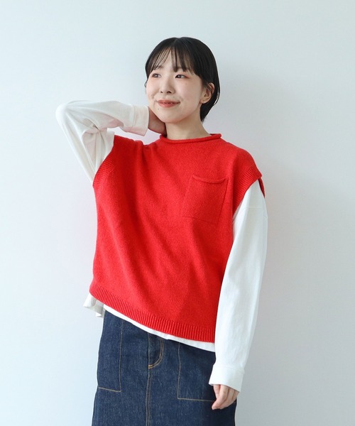 PAR ICI（パーリッシィ） ベスト ジレ シルクコットン ホール