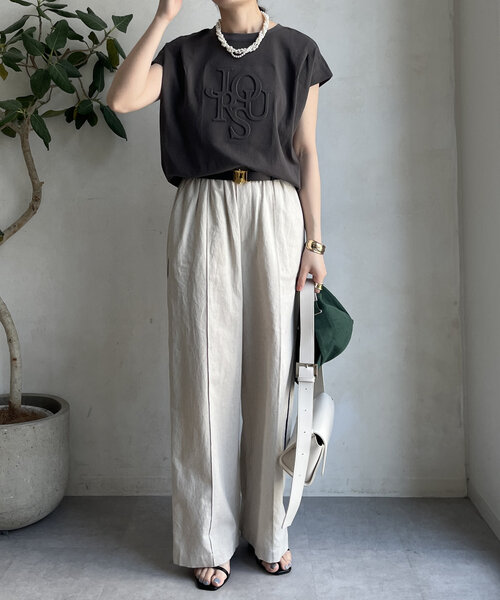 DouDouエンボスバックジップTEE エンボスバックジップTEE | DOUDOU(ドゥドゥ)レディース | PAL