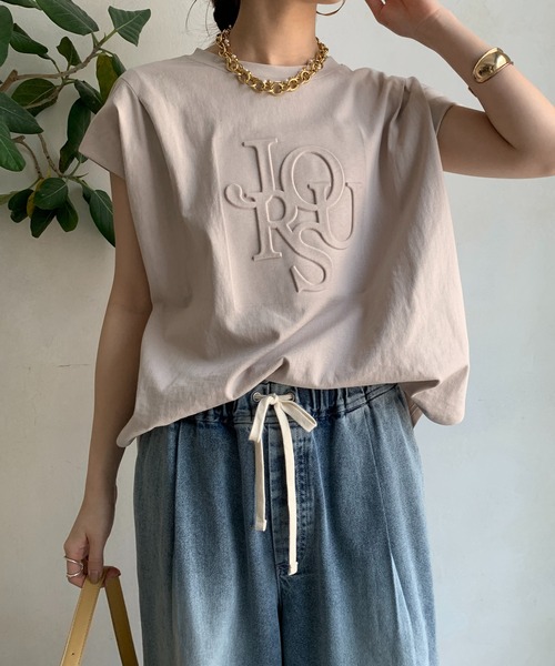 DouDouエンボスバックジップTEE DouDou tシャツ エンボスバックジップTEE レディース : ZOZOTOWN