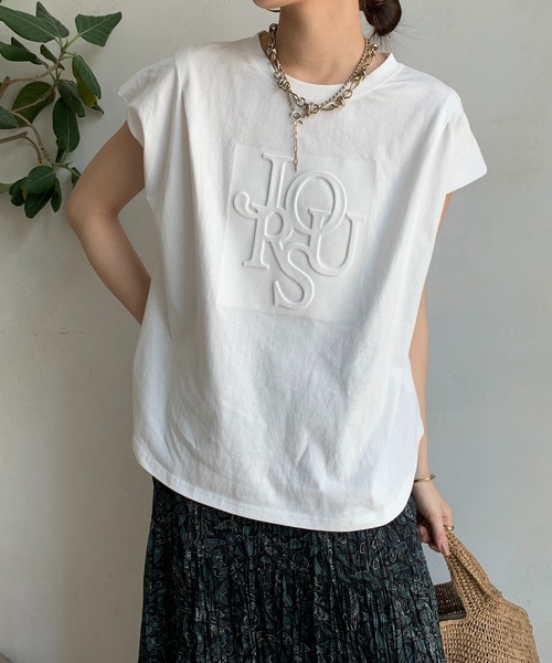 DouDouエンボスバックジップTEE DouDou tシャツ エンボスバックジップTEE レディース : ZOZOTOWN