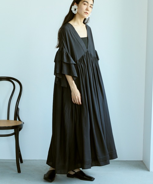 Libra Cue 2wayカフタンワンピース BLK Libra Cue ワンピース 2wayカフタンワンピース : ZOZOTOWN Yahoo