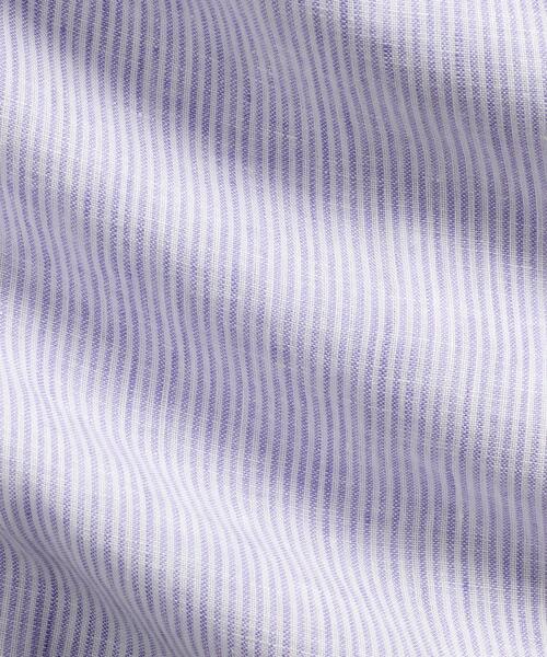 POLO RALPH LAUREN　リネン　ストライプ　シャツ　パープル クラシック フィット ストライプド リネン シャツ （シャツ