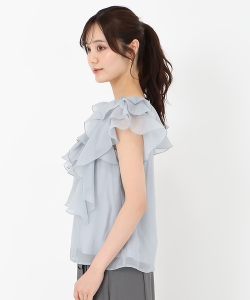 31 Sons de mode ブラウス シャツ 2025春夏新作 フリルシアー