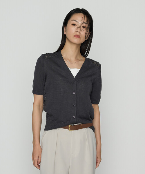 コムサ（COMME CA）/擬麻コットン カーディガン COMME CA（コムサ） カーディガン 擬麻コットン カーディガン