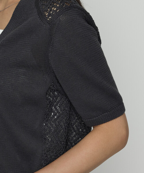 COMME CA（コムサ） カーディガン 擬麻コットン カーディガン