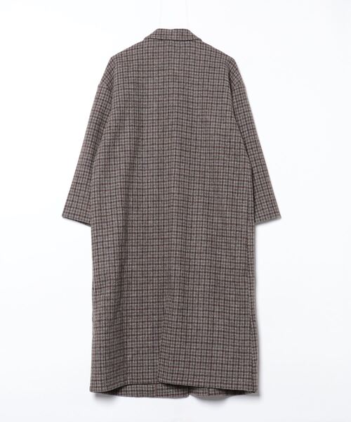 Sunny clouds（サニークラウズ） チェック柄ステンカラーコート