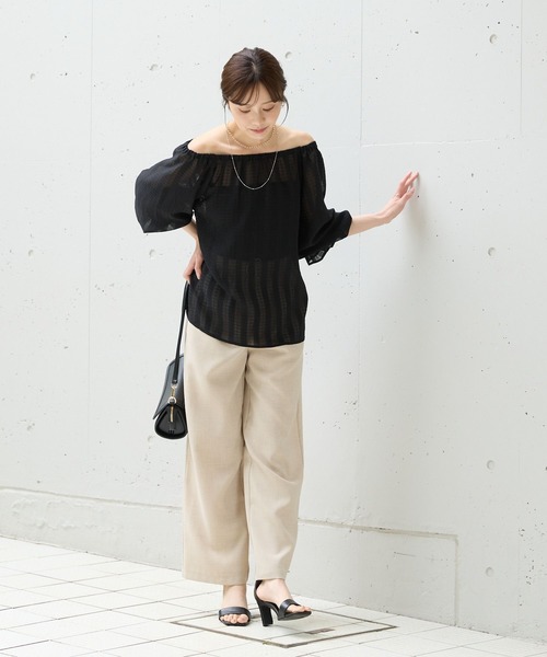 Andemiu ブラウス シャツ 2WAYオフショルブラウス572723