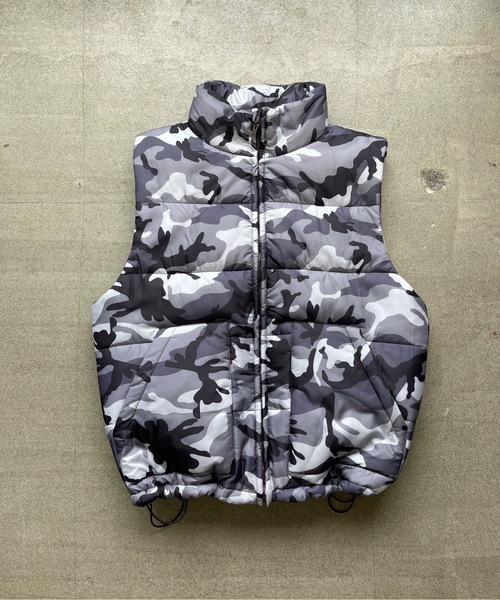 MandO（エムオー） ダウンベスト ベスト ウッドランドカモフラージュ