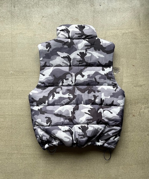 MandO（エムオー） ダウンベスト ベスト ウッドランドカモフラージュ