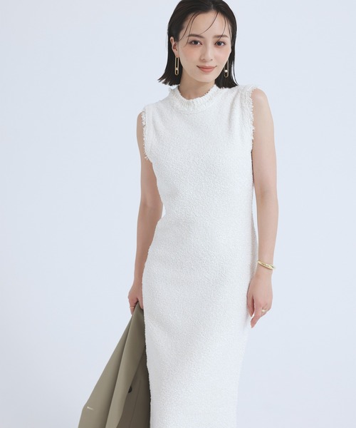 anuans（アニュアンス） ニットワンピース SMALL ホワイト レディース