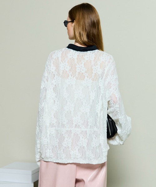 【完売品】新品 MAISON SPECIAL レースルーズトップス MAISON SPECIAL（メゾンスペシャル） tシャツ Lace Loose Tops/レース