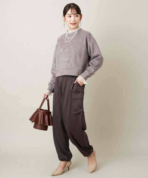 「a.v.v」 カーゴパンツ 38 チャコールグレー レディース