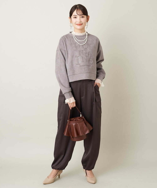 「a.v.v」 カーゴパンツ 38 チャコールグレー レディース