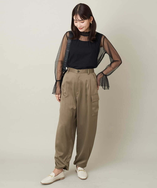 「a.v.v」 カーゴパンツ 38 チャコールグレー レディース