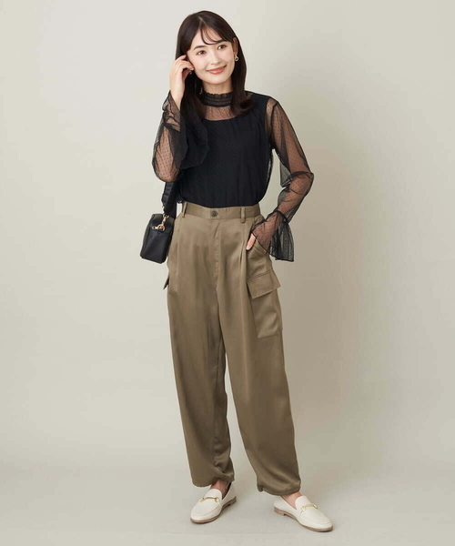 「a.v.v」 カーゴパンツ 38 チャコールグレー レディース