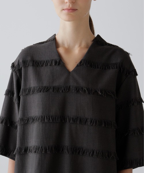 ADORE（アドーア） ブラウス シャツ フリンジチェックブラウス