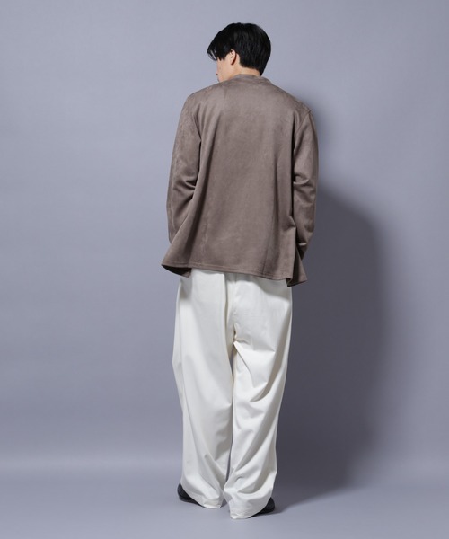 NANO universe（ナノ・ユニバース） カーディガン フェイクスエード