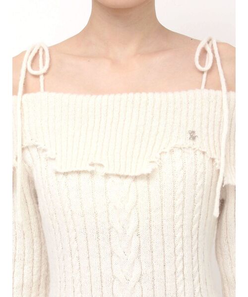 EATME ヘムシャギーオフショルニットワンピース ヘムシャギーオフショルニットワンピース（ワンピース）｜EATME