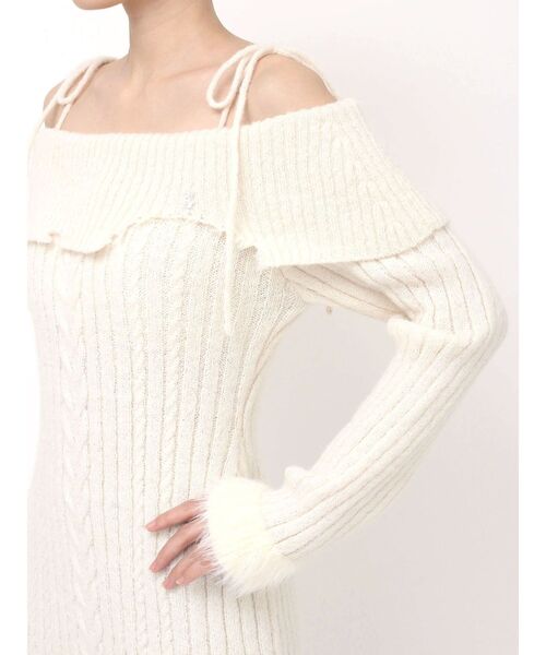 EATME（イートミー） ワンピース ヘムシャギーオフショルニット