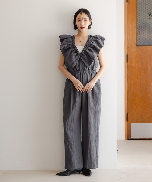 lowrys farmオールインワン最新（リボン取り外し可能） LOWRYS FARM｜バックリボンオールインワン | Rakuten Fashion
