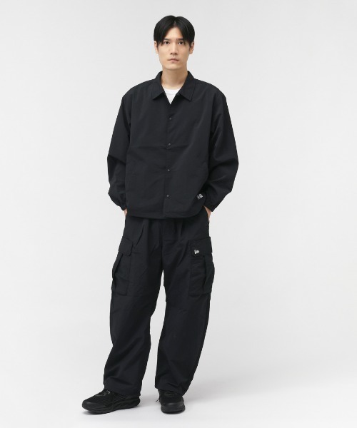 NEW ERA ナイロンコーチジャケット & カーゴパンツセット NEW ERA（ニューエラ） ナイロンジャケット NYLON COACH JK BLK メンズ