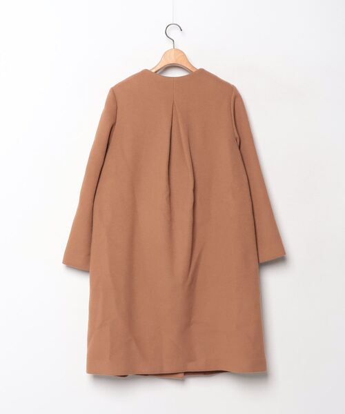 SHIPS（シップス） ノーカラーコート 38 ブラウン レディース