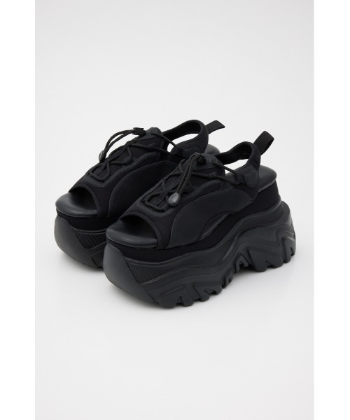 「SLY」 フラットサンダル MEDIUM ブラック レディースの画像