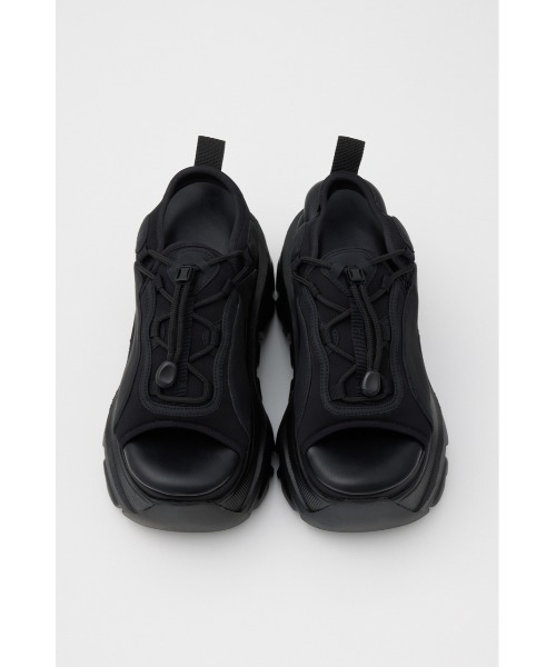 「SLY」 フラットサンダル MEDIUM ブラック レディースの画像