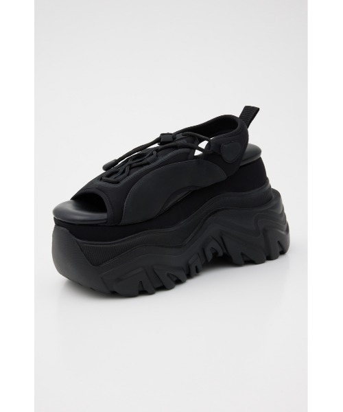 「SLY」 フラットサンダル MEDIUM ブラック レディースの画像