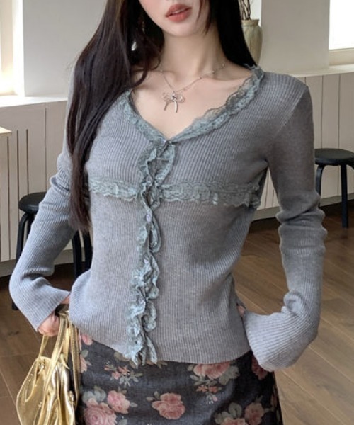 tシャツ フリルレースステッチトップス レディース : ZOZOTOWN Yahoo