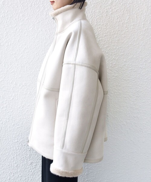 SHIPS（シップス） ムートンコート ボアコート フェイク ムートン