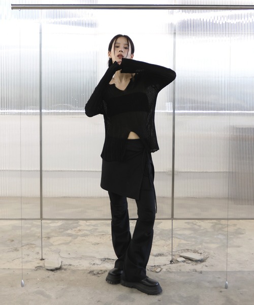 「FOLLOWIN」 長袖ニット FREE ベージュ レディース_画像4