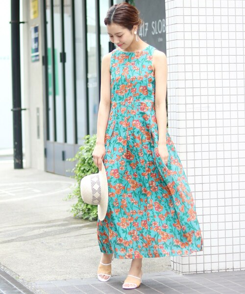 SLOBE IENA（スローブイエナ） ノースリーブワンピース FREE オレンジ