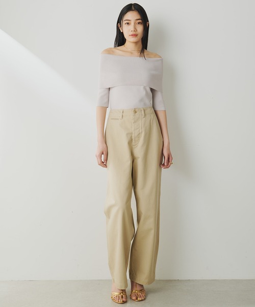 Whim Gazette チノパンツ (38) Whim Gazette（ウィム ガゼット） チノパンツ 38 ベージュ レディース