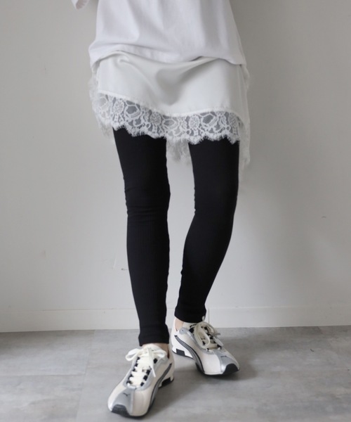 YENNA レギンス スパッツ 「ロングリブレギンス/トレンカ